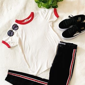 Forever 21 red and white t-shirt, size S